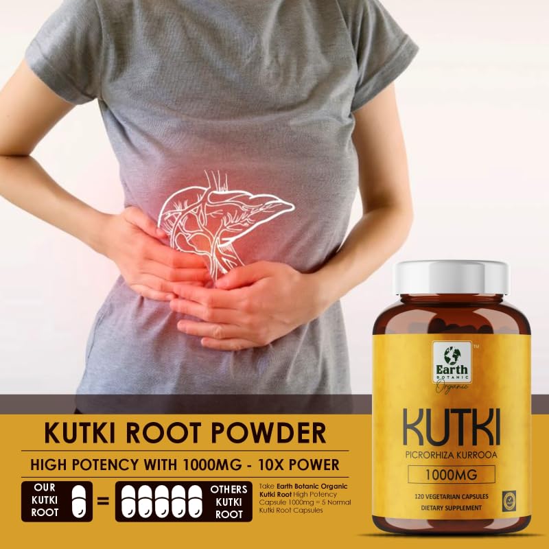 Earth BOTANIC Organic Kutki Root Powder 1000mg 120 Capsules (Picorohiza Kurrooa) Earth BOTANIC Organic buy supplements canada