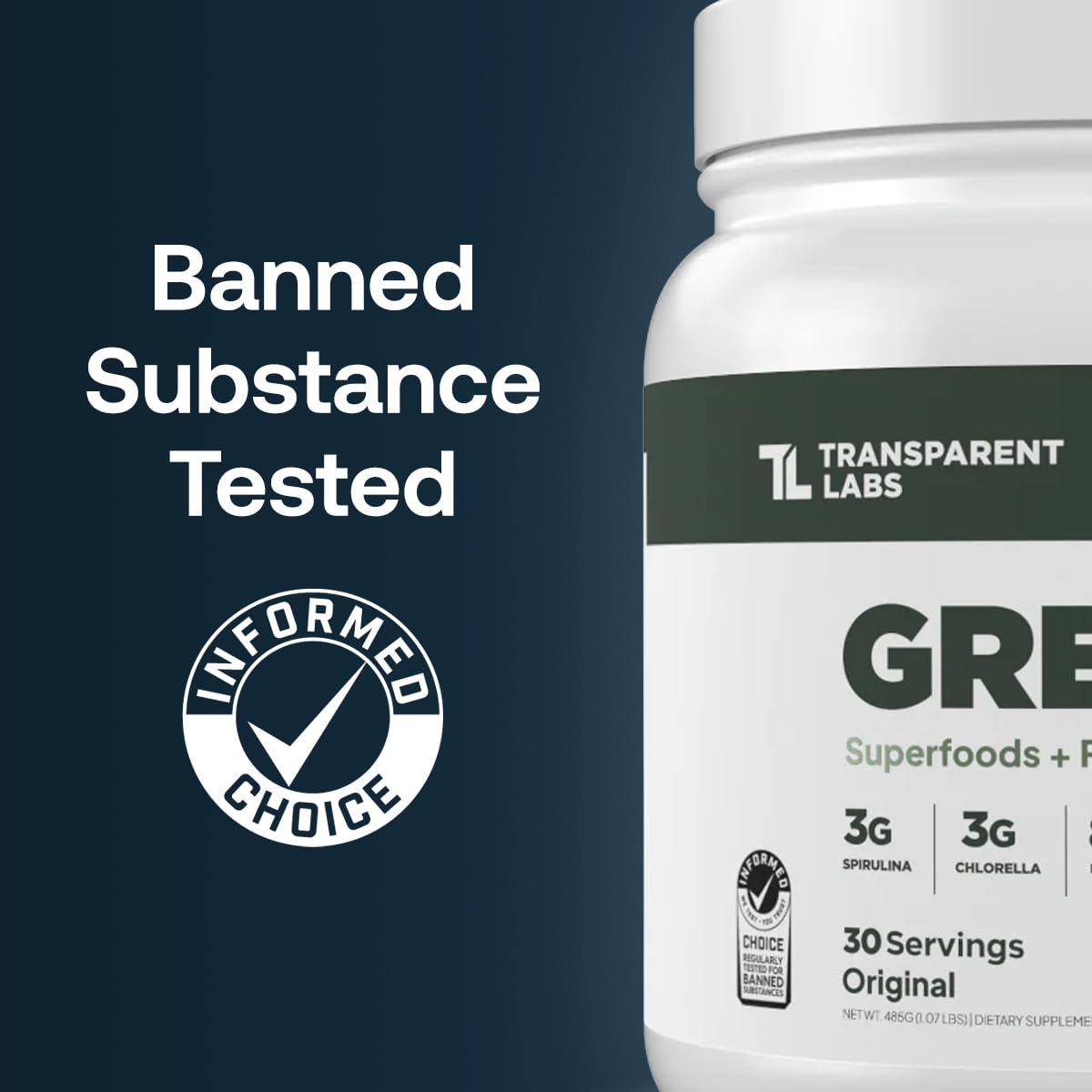 Transparent Labs Prebiotic Greens - Superfood Powder & Antioxidants Supplement with Organic Spirulina, Chloerra, Acacia, & Green Banana Powder - 30 Servings, Unflavored Transparent Labs buy supplements canada