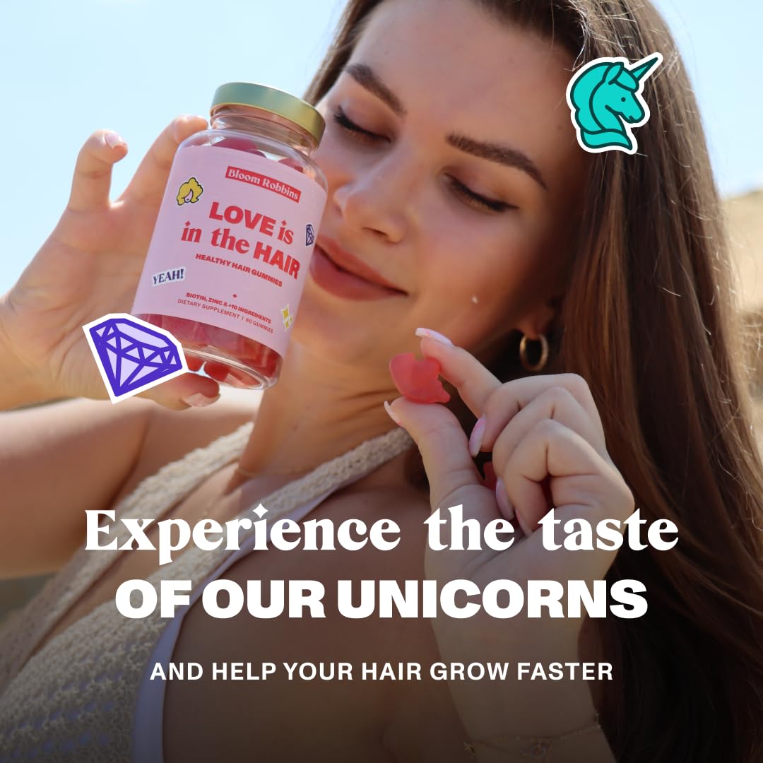 Bloom Robbins 60 Hair Gummies for Faster Hair Growth Vitamins for Women & 5000 MCG Bloom Robbins buy supplements canada