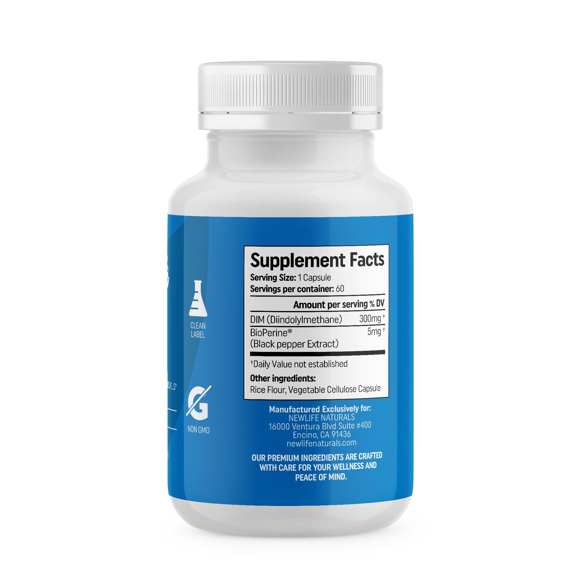 NewLife Naturals DIM Supplement 300mg for Women & Men - Hormonal Acne, Estrogen Balance Pills, Post Menopause Relief | Healthy Estrogen Level | Hormonal Balance - Bioperine | PCOS - 60 Day Supply NewLife Naturals buy supplements canada