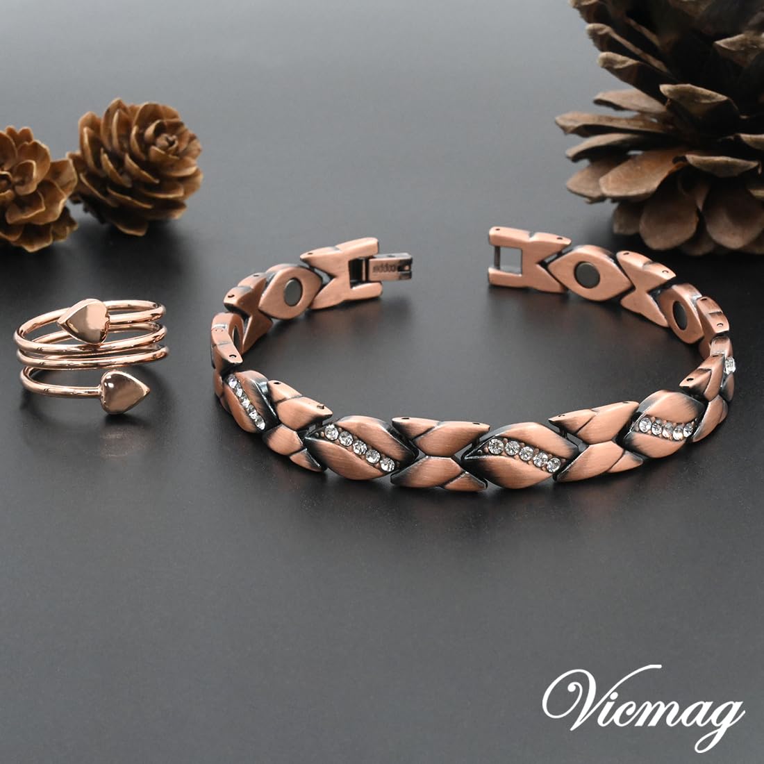Vicmag Copper Bracelet for Women 99.9% Solid Pure Copper Valentine's Day Gift for Her with Adjustment Tool Vicmag buy supplements canada