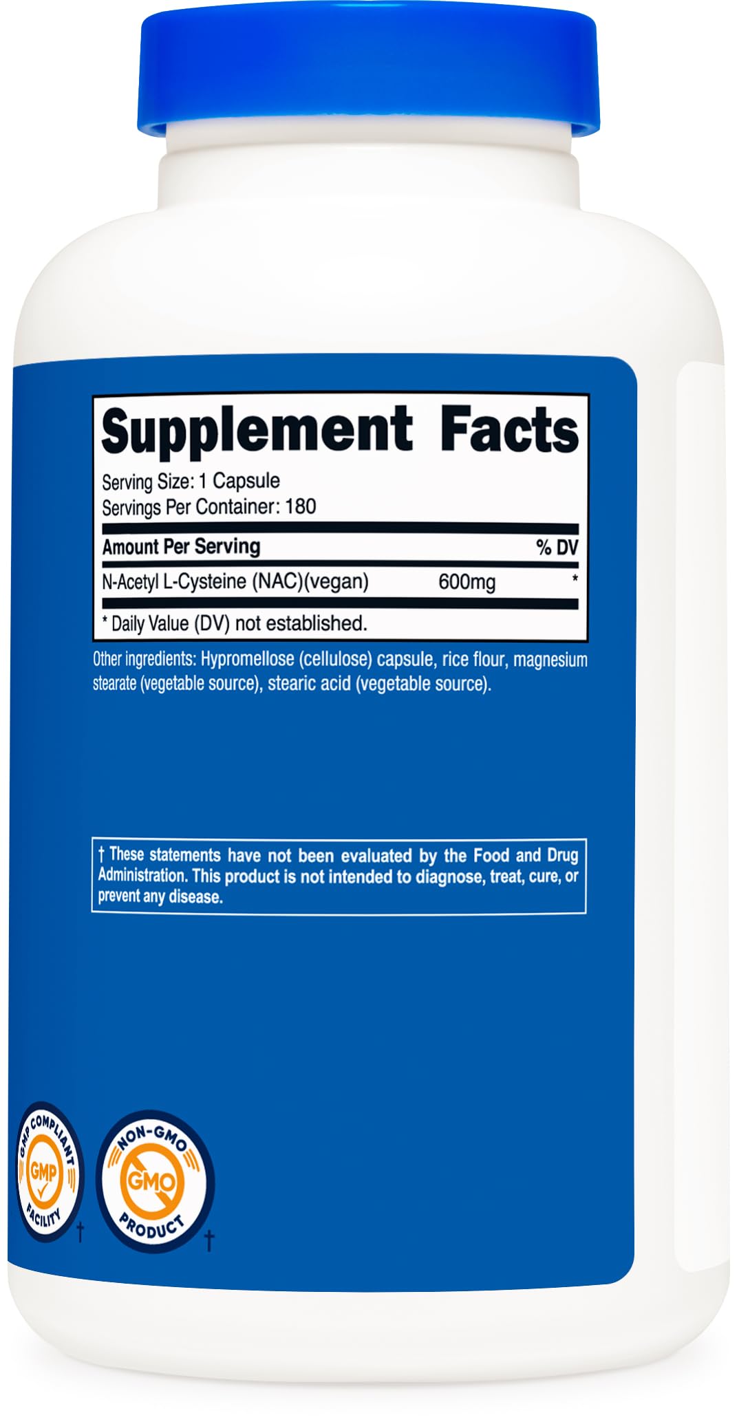 Nutricost N-Acetyl L-Cysteine (NAC) 600mg, 180 Capsules - Non-GMO, Gluten Free Nutricost buy supplements canada