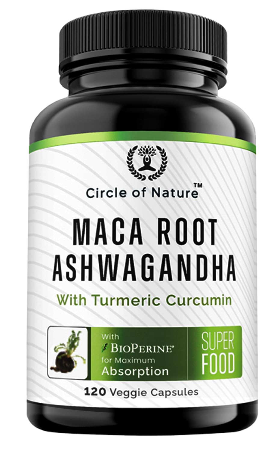 Maca Root 10,000 mg, Ashwagandha 6000mg Extract, Capsules for Men & Women CIRCLE OF NATURE buy supplements canada