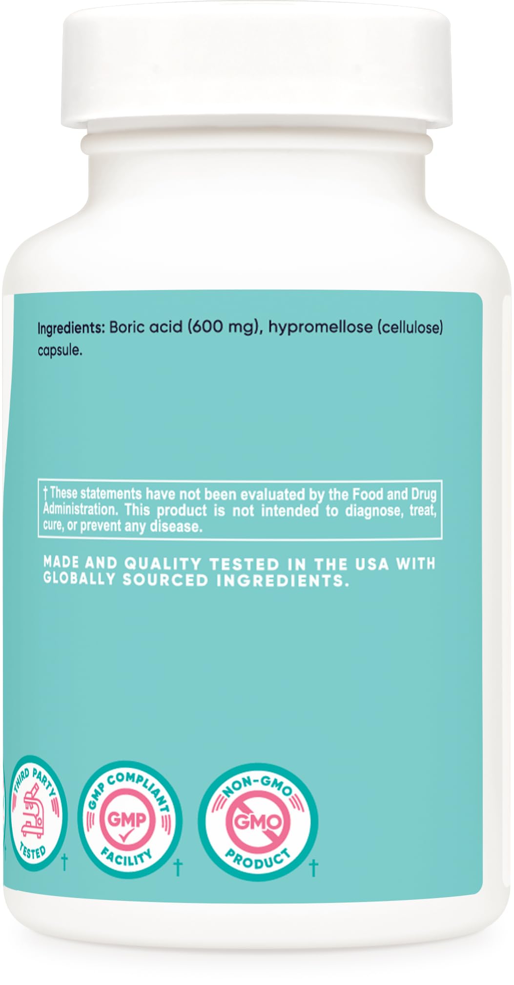 Nutricost Boric Acid 600mg, 30 Capsules - Vaginal Suppository - Non-GMO - for Women Nutricost buy supplements canada