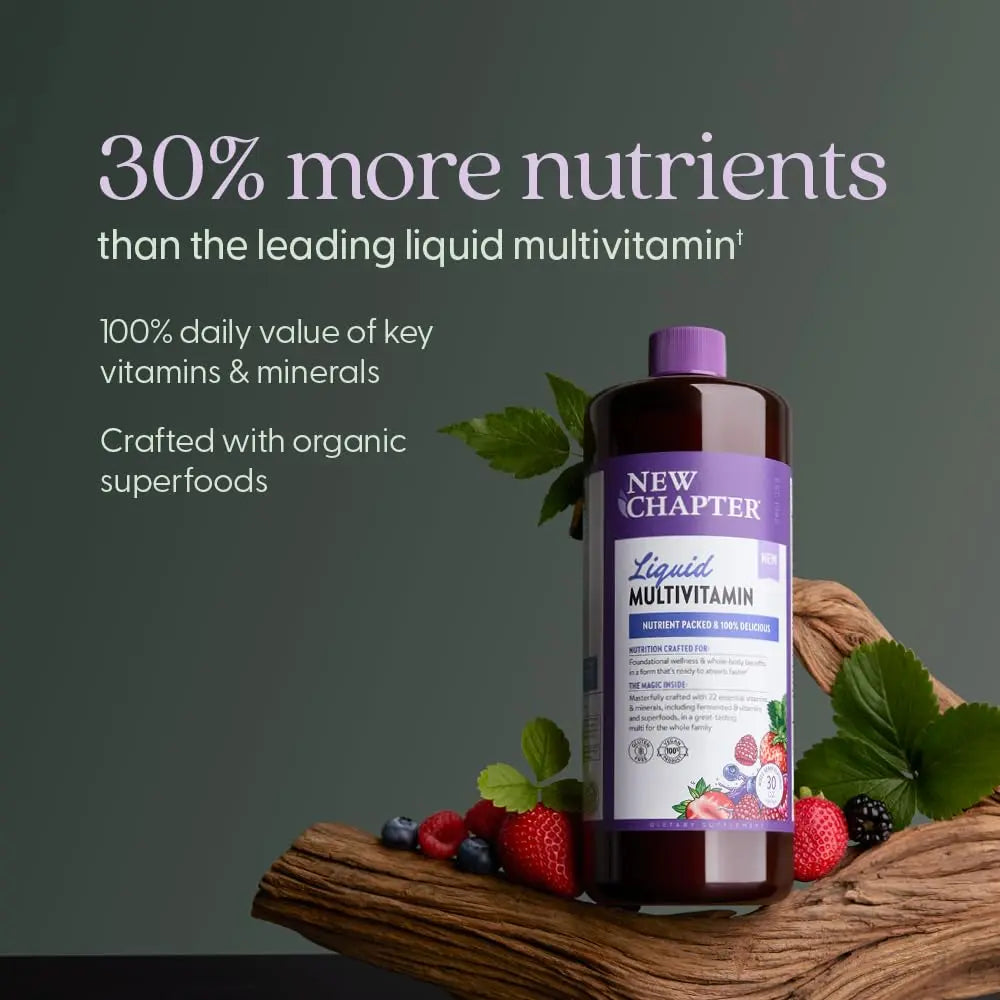 New Chapter Liquid Multivitamin + Mineral Supplement for Whole-Body Benefits, 100% Delicious Multivitamin for Adults New Chapter buy supplements canada
