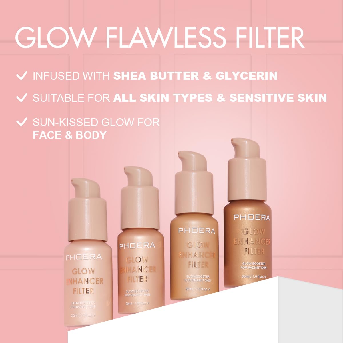 PHOERA Skin Glow Tint Foundation,Natural Radiant Flawless Filter Effect Silk Perfect Illuminating Foundation. (03 Medium) Meifen buy supplements canada