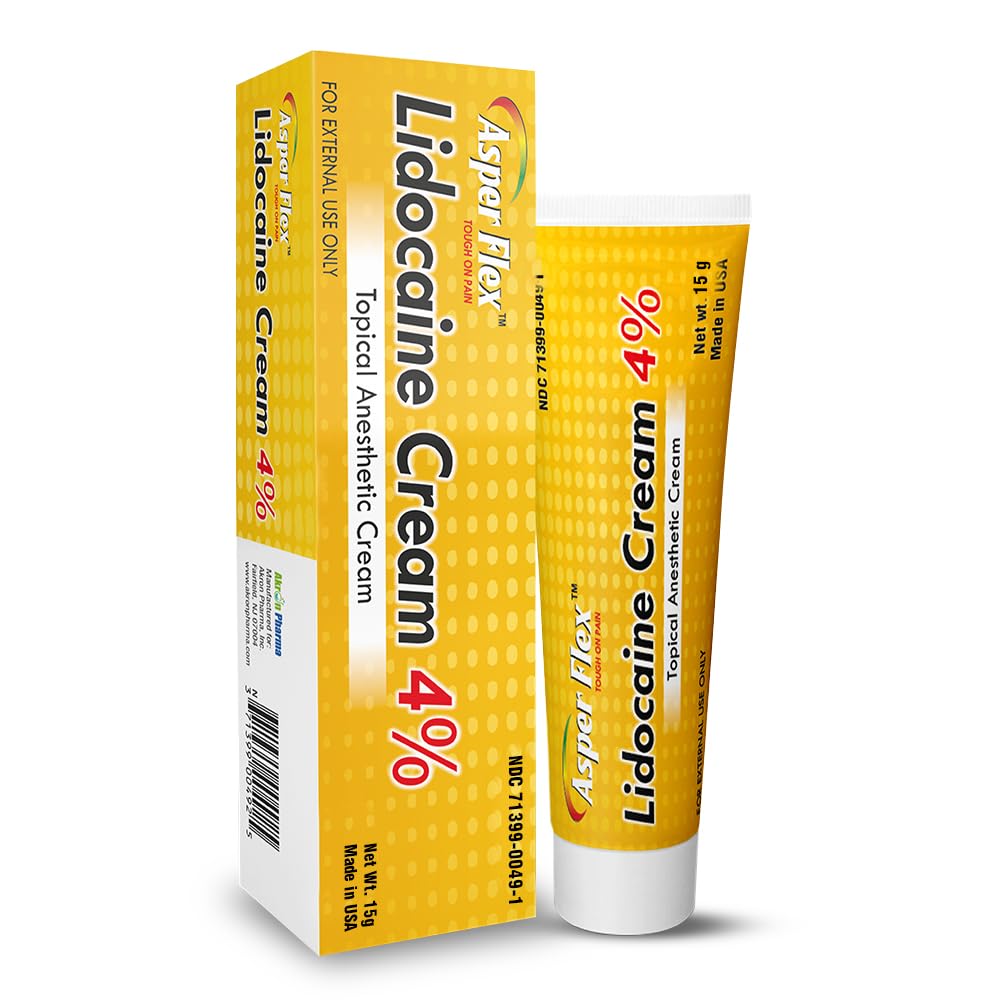 ASPERFLEX™ Lidocaine Pain Relief Cream 4% - Fast-Acting Numbing Cream for Muscle & Joint Pain, Arthritis, Backache, and More - 15G ASPERFLEX buy supplements canada