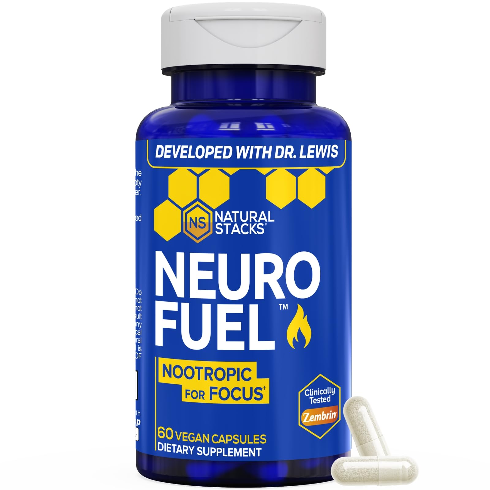 NATURAL STACKS NeuroFuel Nootropic with Zembrin - Doctor Developed Memory & Focus Supplement - Kanna Extract Sceletium Tortuosum - Nootropic Brain Supplement for Focus - 60 Zembrin Capsules NATURAL STACKS buy supplements canada