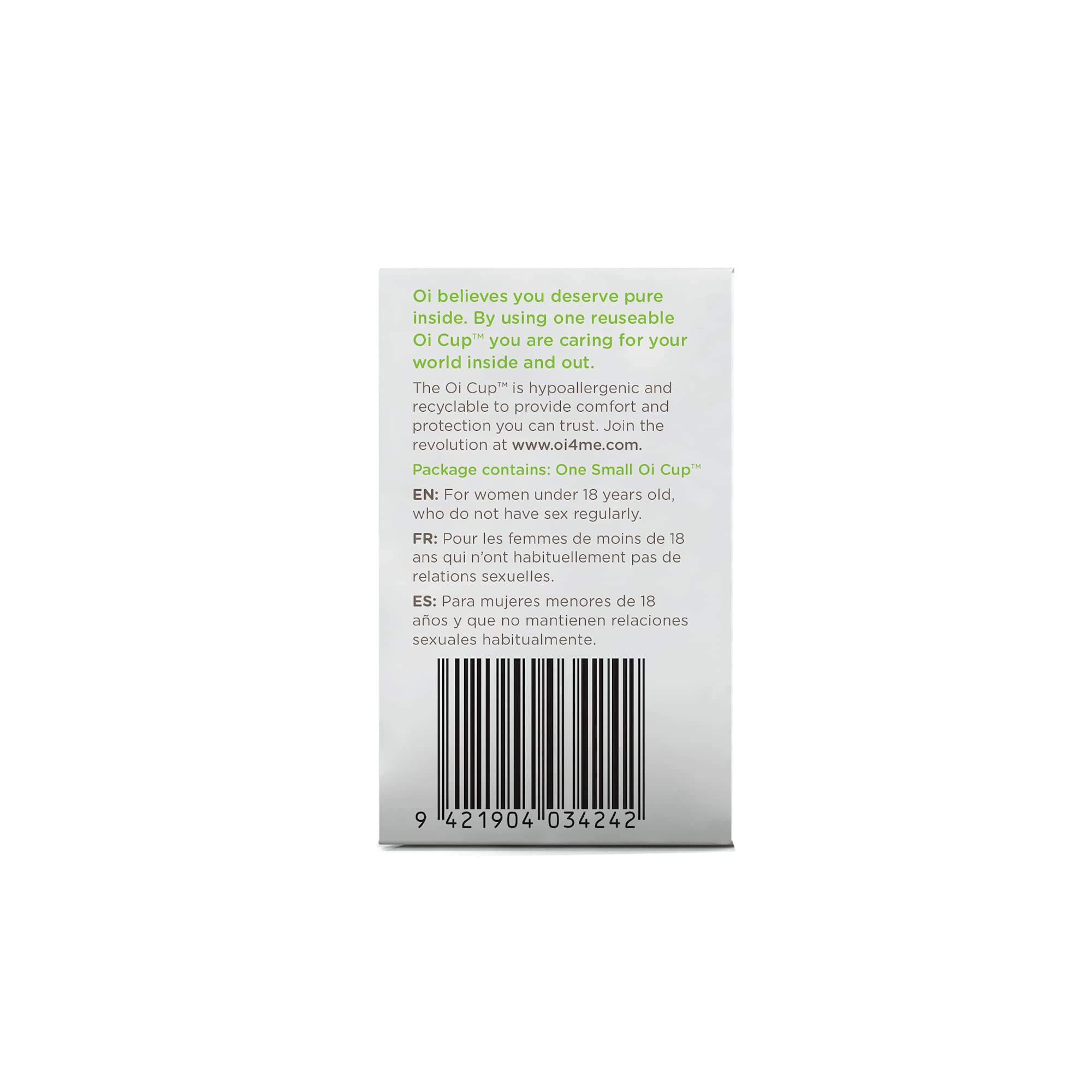 Oi | Organic Initiative - Menstrual Cup | Small - Slim-fit, Wear for 12 hrs | Reusable, Leak Free (17 ml) oi buy supplements canada