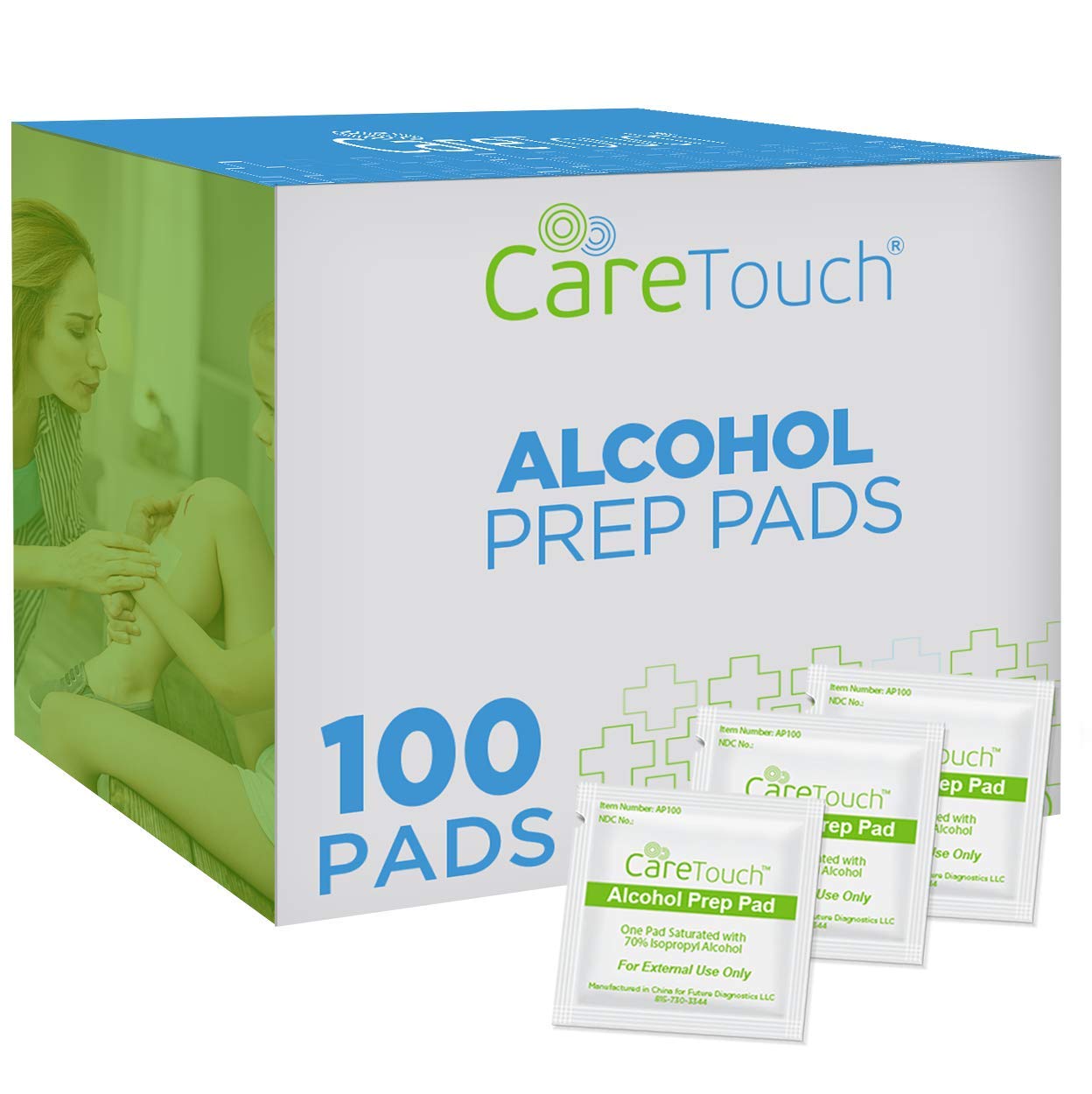 Care Touch Alcohol Wipes - Individually Wrapped Alcohol Prep Pads with 70% Isopropyl Care Touch buy supplements canada