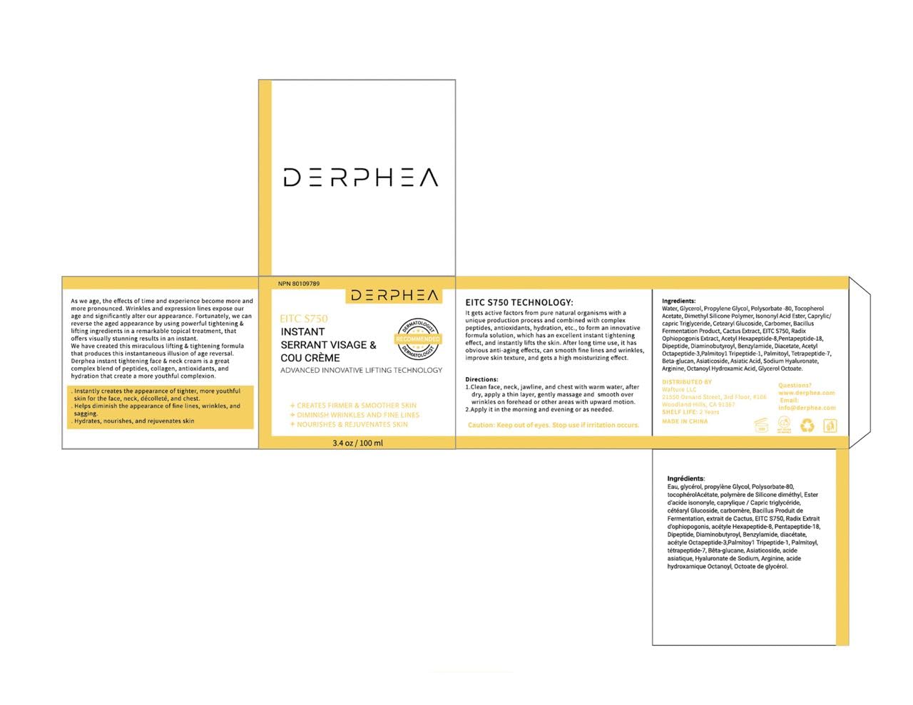 DERPHEA Neck Cream, Face Firming Cream, Face & Neck Cream, Advanced Skin Tightening DERPHEA buy supplements canada