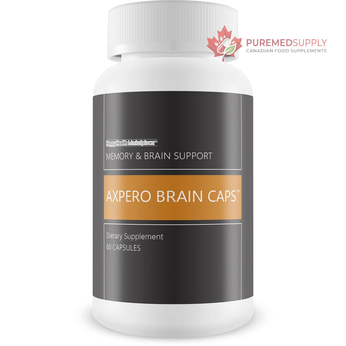 Axpero Brain Caps - Our Best Memory Brain Support Supplement for Women & Men - Axpero Oral Memory Supplement for Brain - Brain Supplements for Memory and Focus - Memory Vitamins Brain Memory Support Happy Health Marketplace buy supplements canada