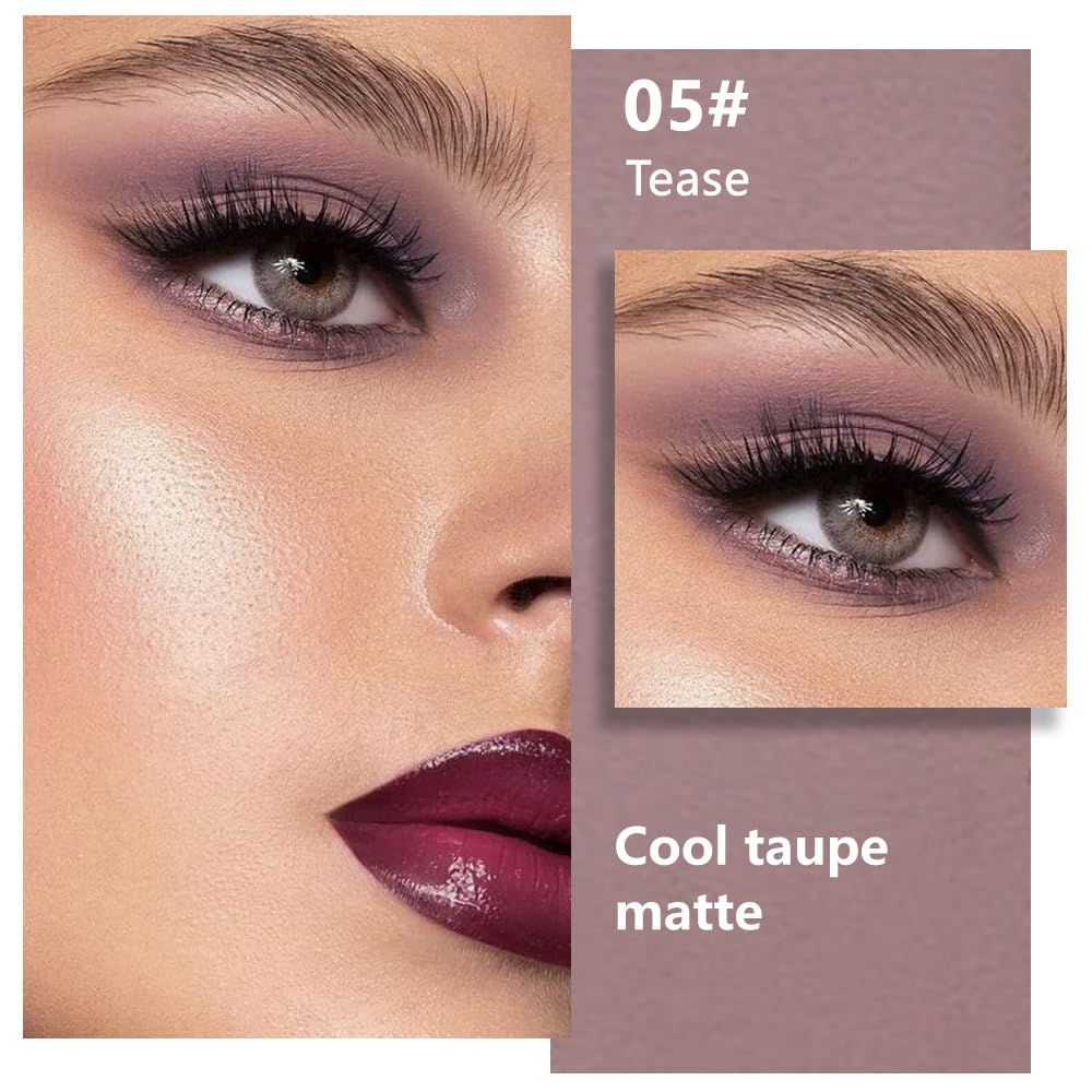 evpct Mauve Taupe Plum Matte Single Eye Shadow Palette Makeup for Older Women, Plum Lavender Purple Natural Cream Eyeshadow Palette for Green Eyes, High Pigment Mini Monochrome Eyeshadow evpct buy supplements canada