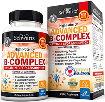 Vitamin B Complex with Vitamin C for Maximum Absorption - Methylcobalamin b12 BioSchwartz buy supplements canada