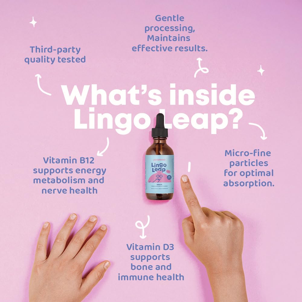 JoySpring LingoLeap – Liquid Kids Formula with Zeolite Clinoptilolite, Methylated B12 & Vitamin D3 | Gentle Daily Support for Kids’ Wellness JoySpring buy supplements canada