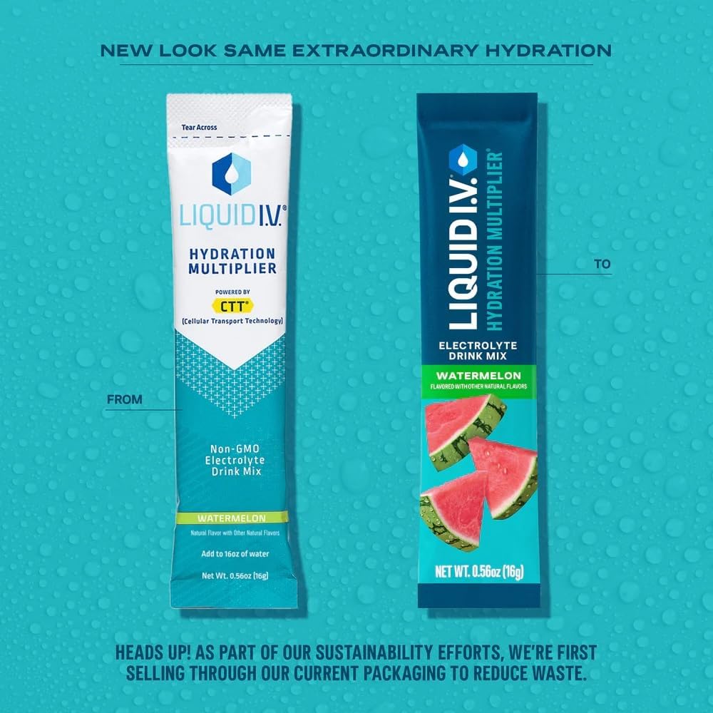 Liquid I.V.® Hydration Multiplier - Watermelon | Electrolyte Powder Drink Mix | 3 Pack (48 Servings) Liquid I.V. buy supplements canada