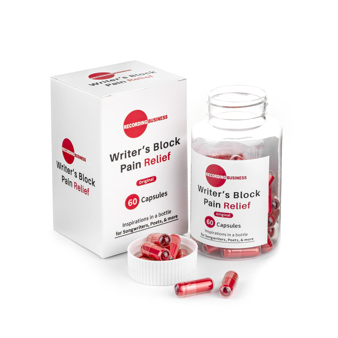 Recording Business Writer's Block Pain Relief (60 Original Songwriting Prompts in Capsules) for Artists/Musicians, Songwriters, & Poets Recording Business buy supplements canada