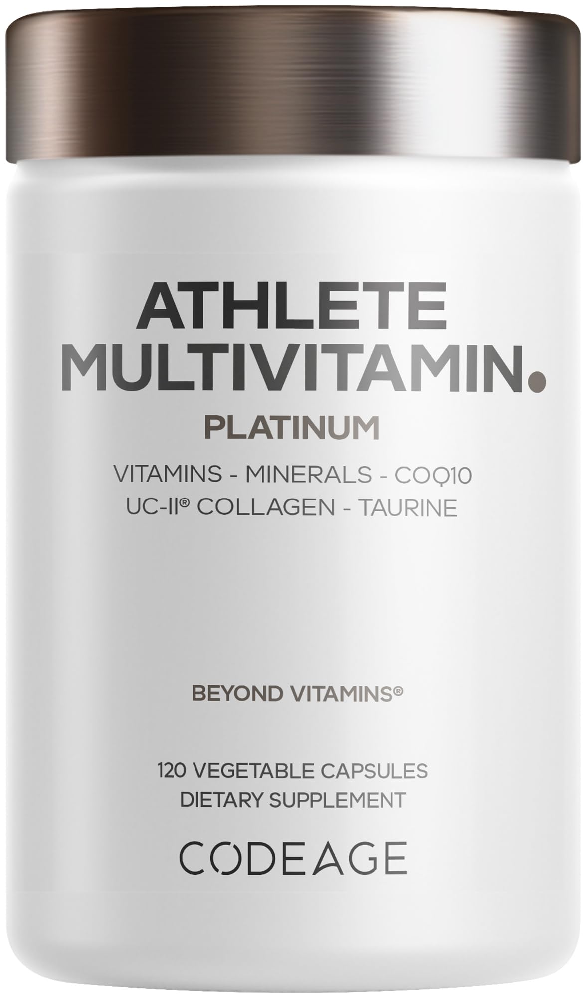Codeage Athlete Multivitamin Platinum – Sports Supplement with Vitamins & Minerals, Folate, Iron & Magnesium, Creatine, Taurine, Electrolytes, CoQ10, PQQ, UC-II Collagen – Non-GMO – 120 Capsules Codeage buy supplements canada