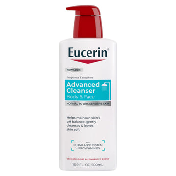 Eucerin Advanced Cleansing Body & Face Cleanser - Fragrance & Soap Free for Dry, Sensitive Skin - 16.9 fl. oz Bottle Eucerin buy supplements canada