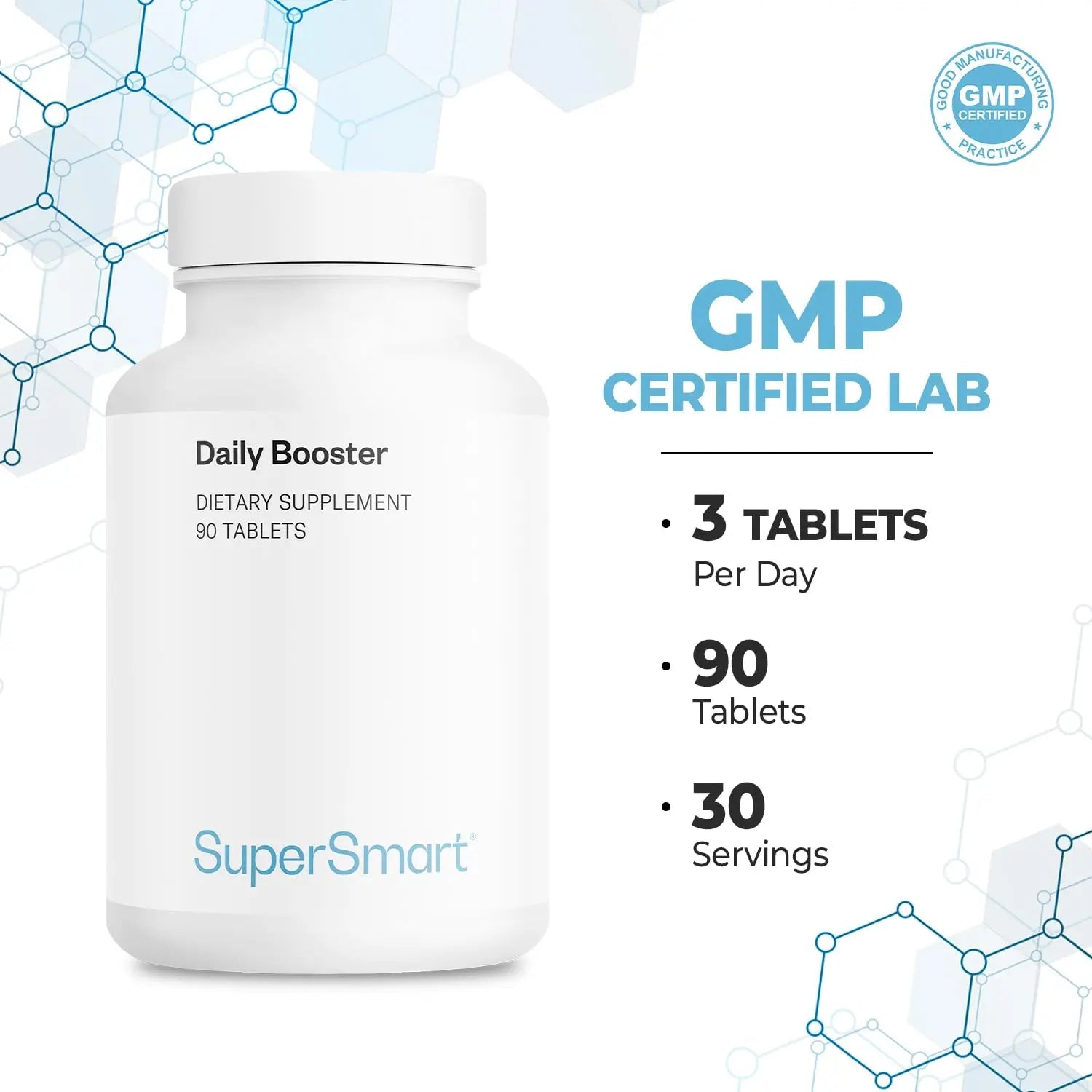 Supersmart Daily Booster (Advanced Formula) - with PQQ, OPCs, Quercetin, Acetyl L-Carnitine, R-Lipoic Acid - Boost for Multivitamin Supplement Supersmart buy supplements canada