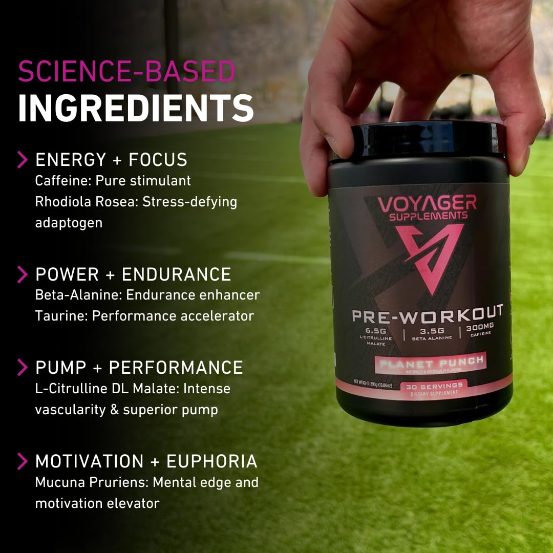 Voyager Supplements Pre-Workout Powder | Rocket Razz | Intense Pump | Maximized Voyager Supplements buy supplements canada