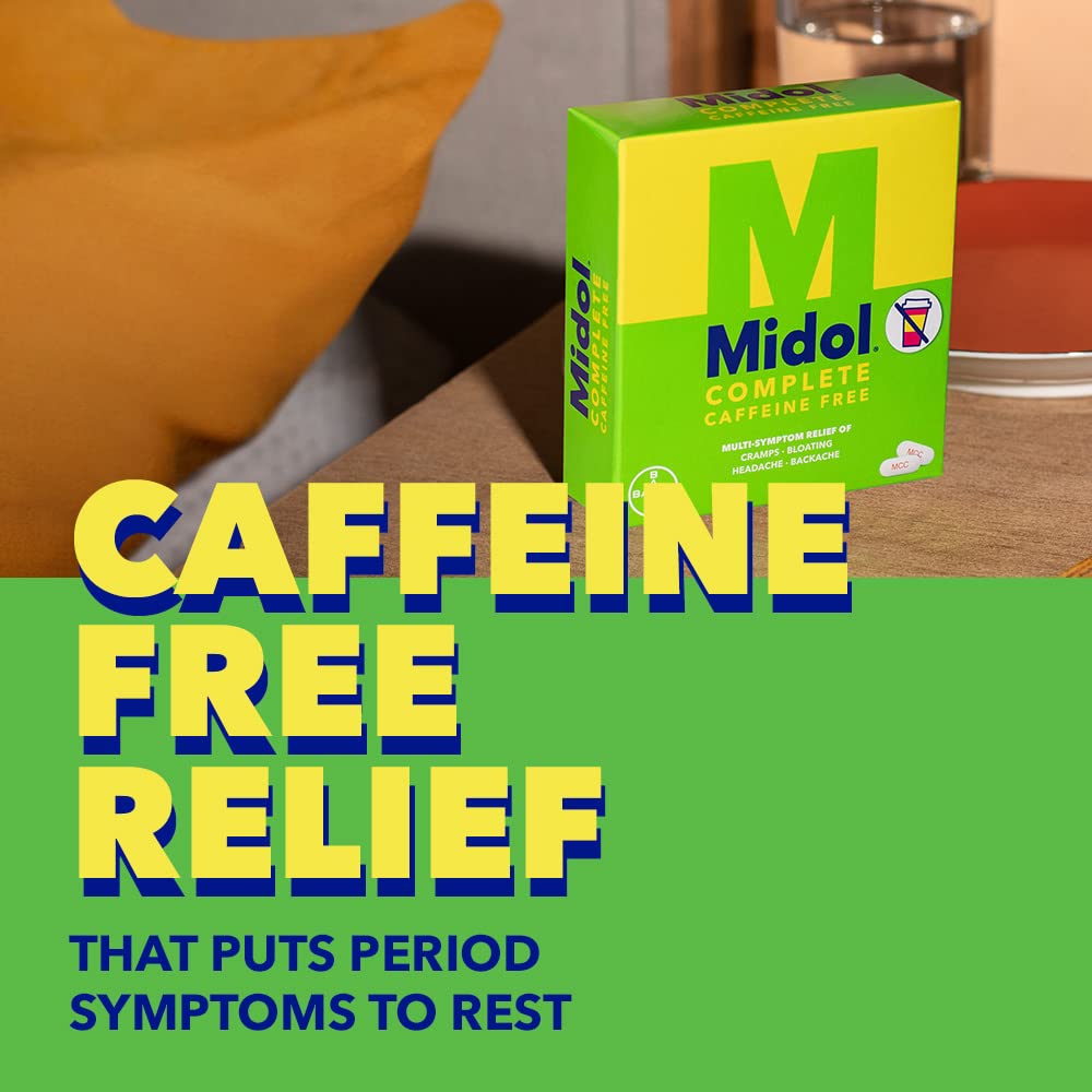 Midol Complete Caffeine Free Caplets 24ct: Midol Complete Caffeine Free Menstrual Pain Relief Caplets with Acetaminophen, Provides Headache Relief and Period Cramps Relief, 24 Count Midol buy supplements canada