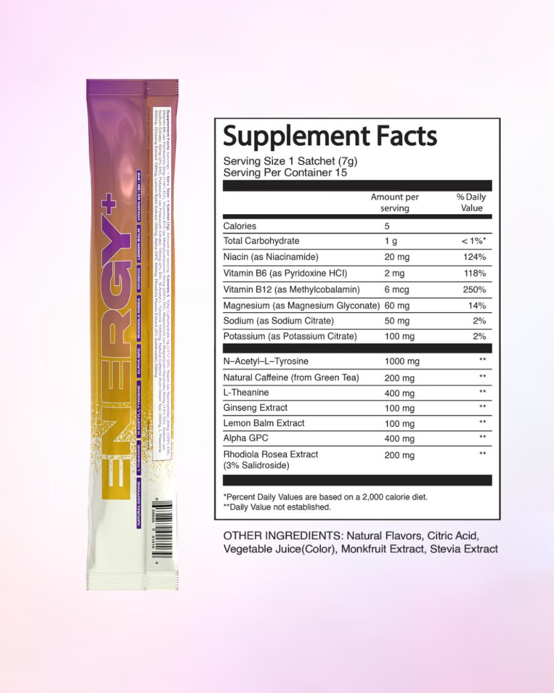 Raised Energy+ Nootropic Drink Mix | 200mg Natural Caffeine + L-Theanine | Zero Sugar | Clean Energy Powder for Focus, Mood & Motivation | 15 Stick Packs | Passion Fruit Flavor Raised buy supplements canada
