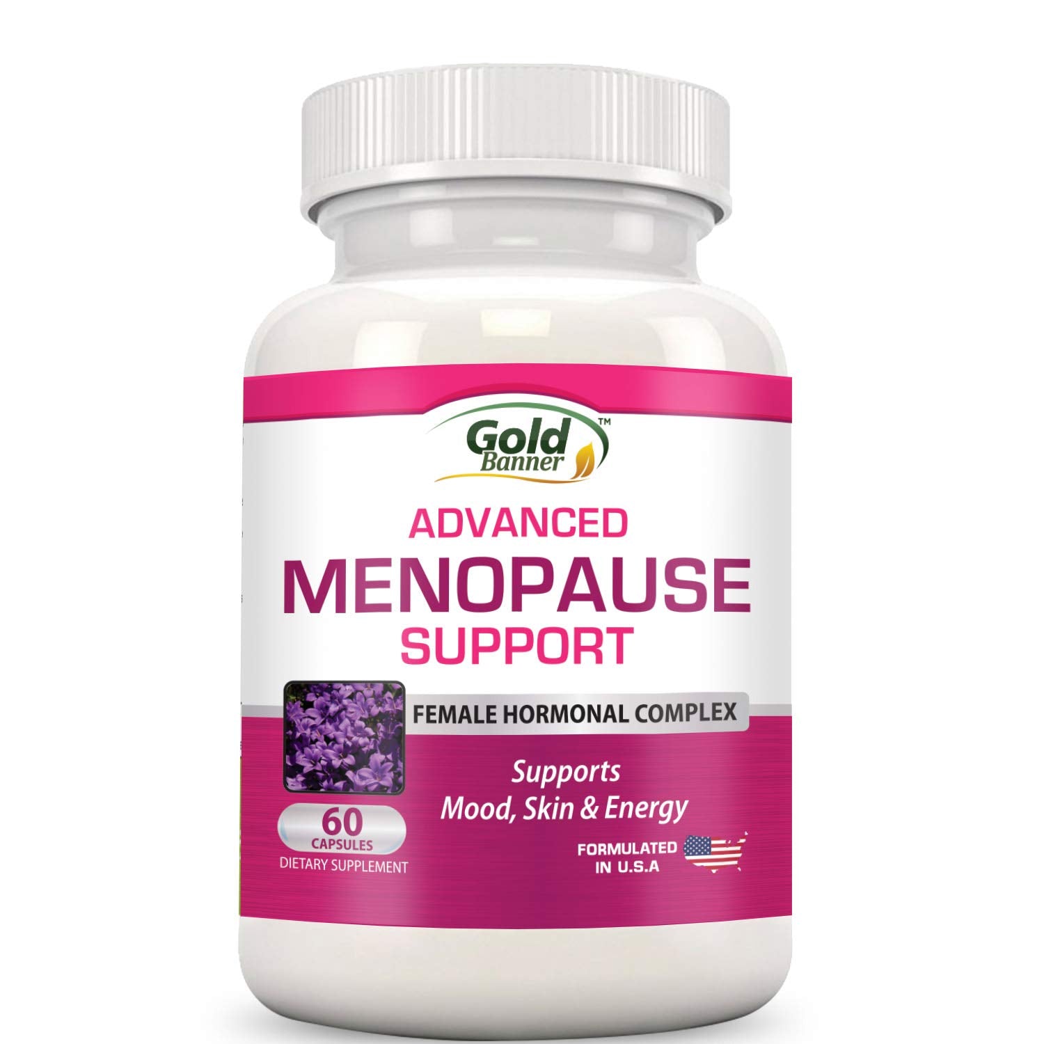 Advanced Menopause Support - Natural Female Hormonal Complex for Hot Flashes, Mood Swings & Vaginal Dryness - Black Cohosh, Soy Isoflavones & Herbal Extract Formula - Does Not Include Hormones Gold Banner buy supplements canada