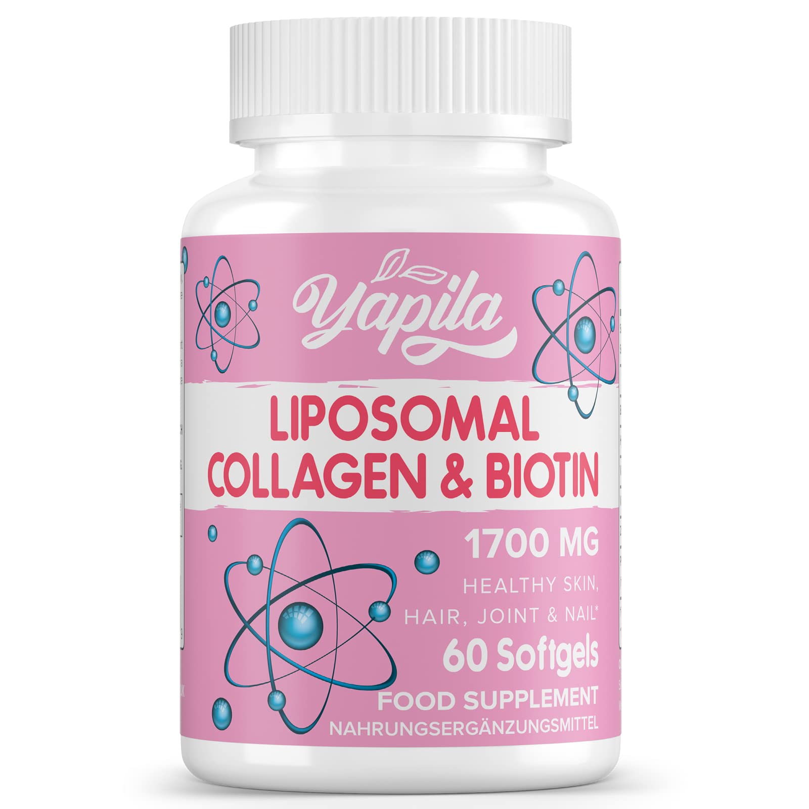 Liposomal Collagen Biotin Capsules, Hydrolyzed Bovine Collagen Peptides 1700 mg, Types 1 & 3 Protein Yapila buy supplements canada