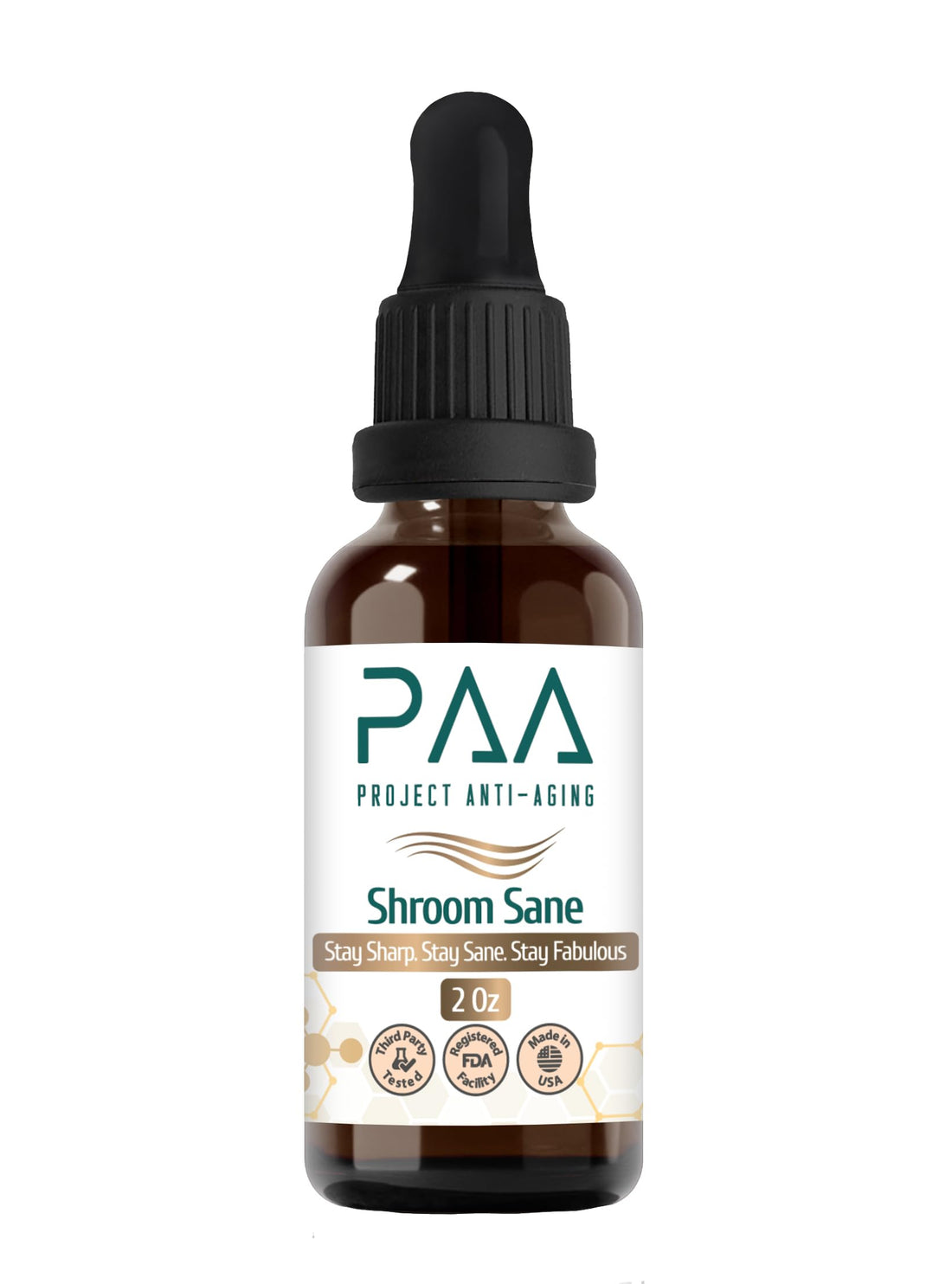 Project Anti-Aging Shroom Sane Liquid Drops with Lion’s Mane Mushroom Supplement Drops – 8 Mushroom Complex Tincture with Reishi, Cordyceps, Turkey Tail & Magnesium – USDA Organic, Vegan, Project Anti-Aging buy supplements canada