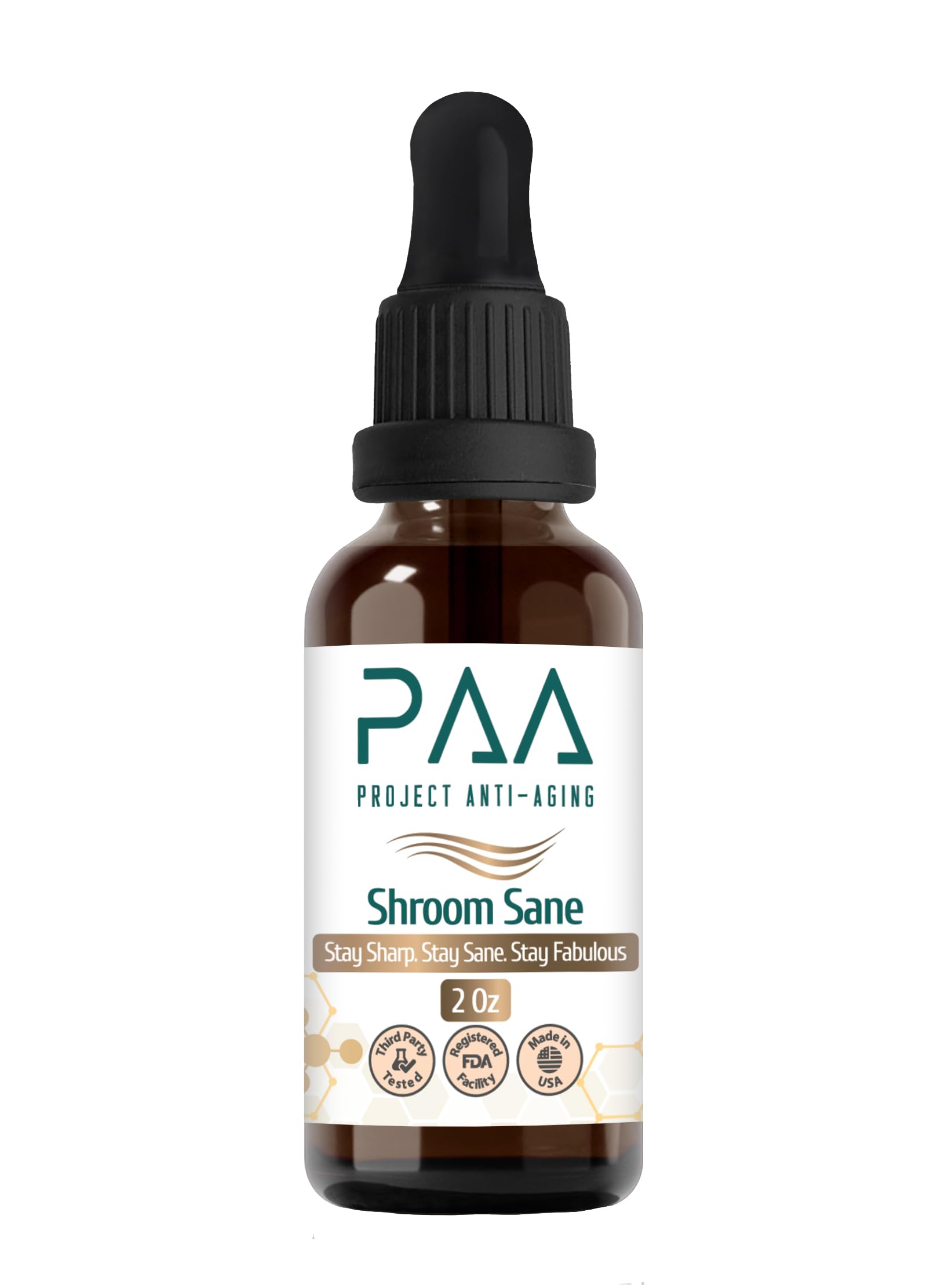 Project Anti-Aging Shroom Sane Liquid Drops with Lion’s Mane Mushroom Supplement Drops – 8 Mushroom Complex Tincture with Reishi, Cordyceps, Turkey Tail & Magnesium – USDA Organic, Vegan, Project Anti-Aging buy supplements canada