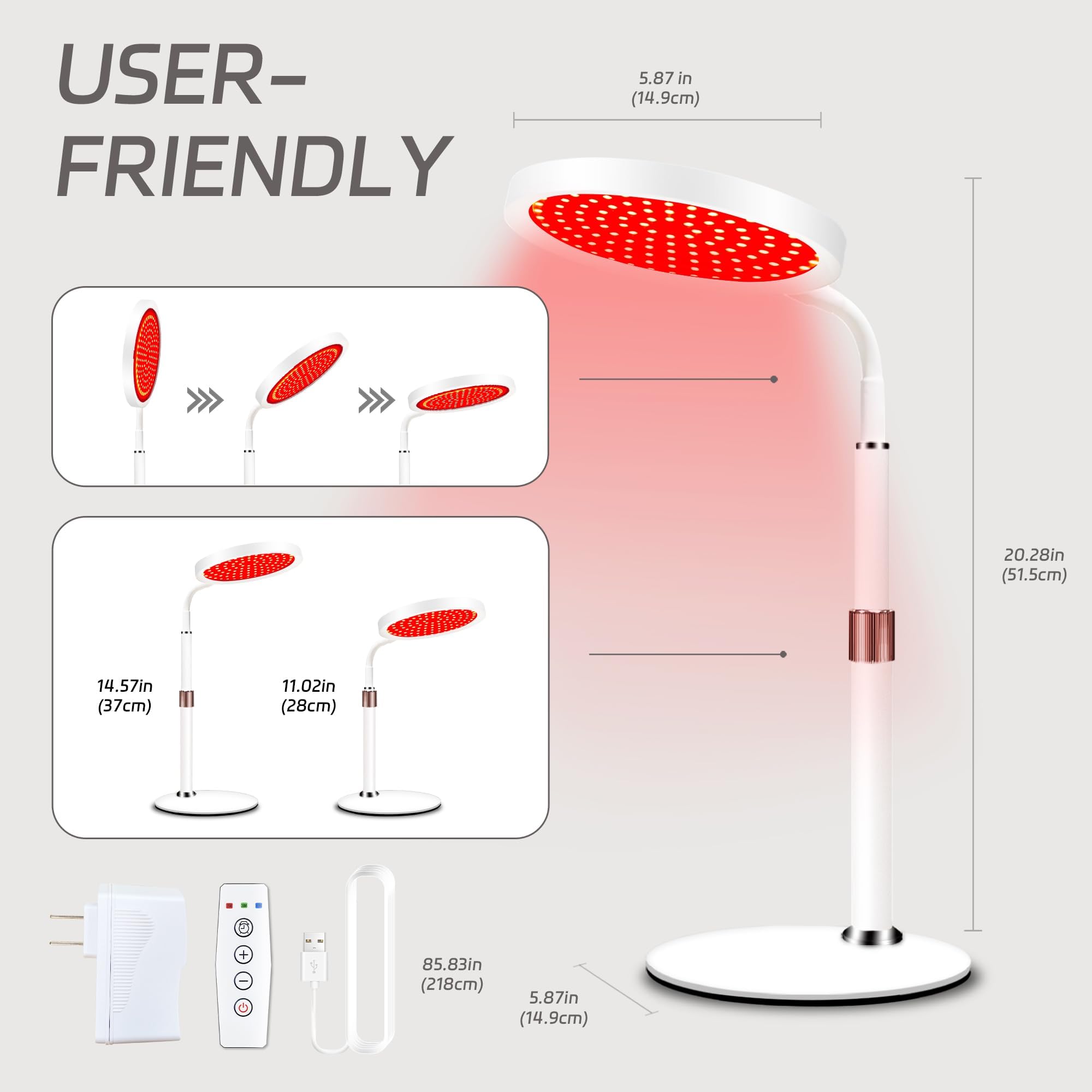 Shomterade Red Light for Face with Base, 100LEDs 3-in-1 Chips Infrared Light Lamp, 660nm ＆850nm Shomterade buy supplements canada