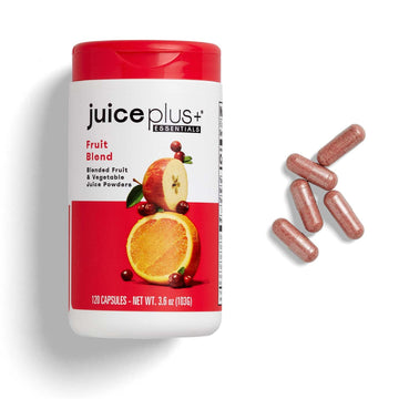 JuicePlus+ Fruit Blend: Plant-Based Whole Food Supplement with Apple, Peach, Cranberry, & More! - Vegan, Gluten-Free, Non-GMO, Kosher - Packed with Plant-Based Vitamins - 1 Bottle (60 Servings) Juice Plus+ buy supplements canada