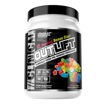 Nutrex Outlift Clinically Dosed Pre Workout Powder with Creatine, 8G Citrulline, BCAA Nutrex Research buy supplements canada