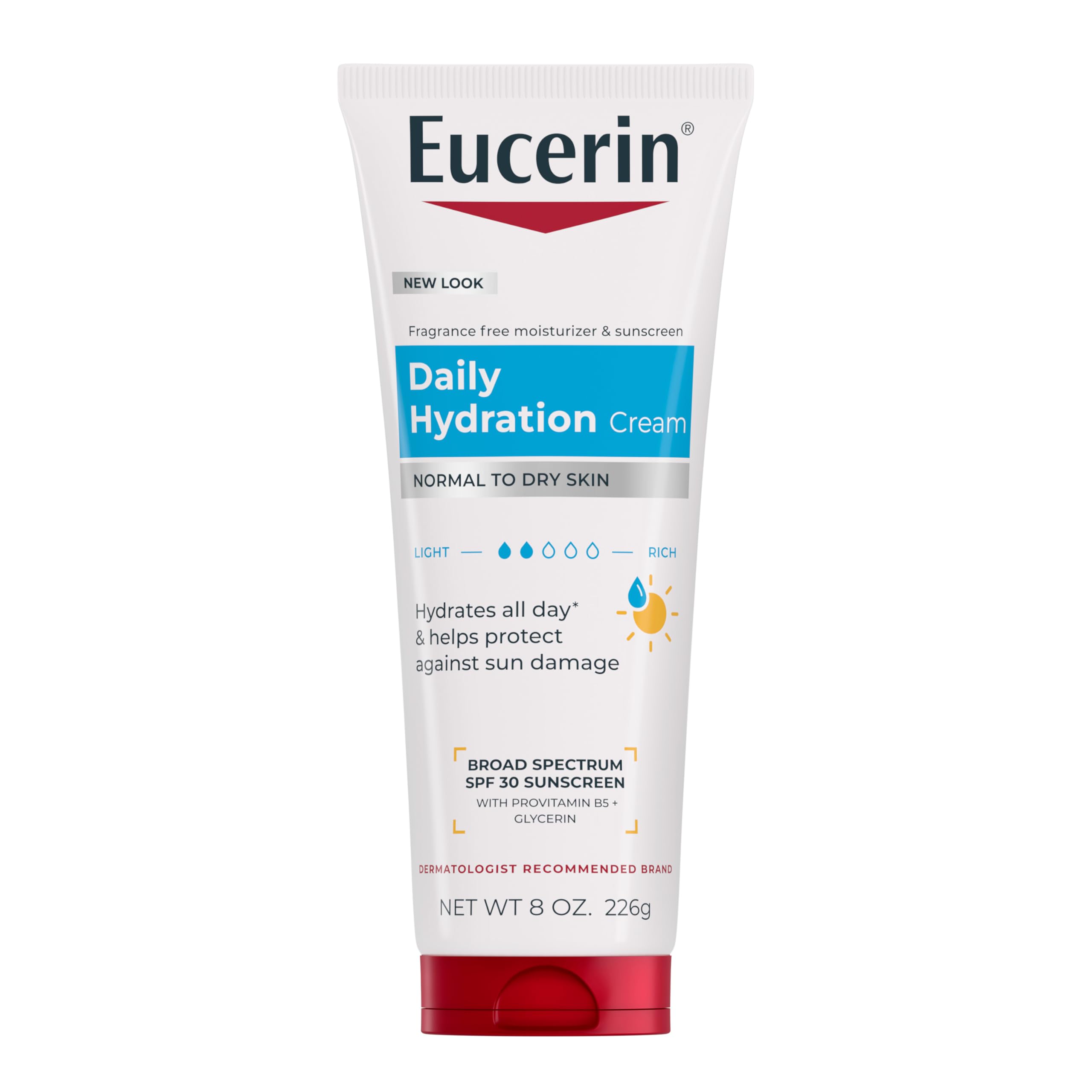 Eucerin Daily Hydration Broad Spectrum SPF 30 Sunscreen Body Cream for Dry Skin, Fragrance Free Sunscreen Moisturizer, 8 Oz Tube Eucerin buy supplements canada