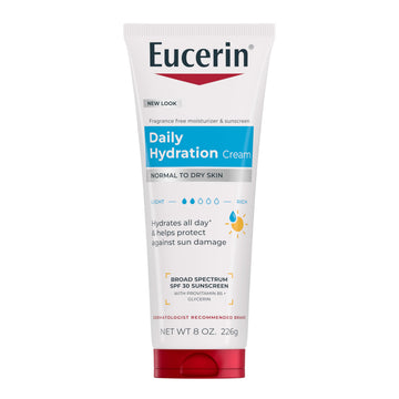 Eucerin Daily Hydration Broad Spectrum SPF 30 Sunscreen Body Cream for Dry Skin, Fragrance Free Sunscreen Moisturizer, 8 Oz Tube Eucerin buy supplements canada