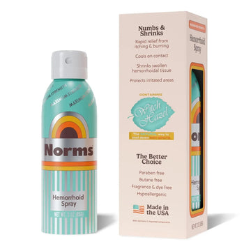 Norms Cooling Hemorrhoid Spray, Maximum Strength Touch-Free Relief with Phenylephrine, Witch Hazel, Aloe, Shrinks Swelling, Calms Itching, Soothes on Contact, 3oz Spray Norms buy supplements canada