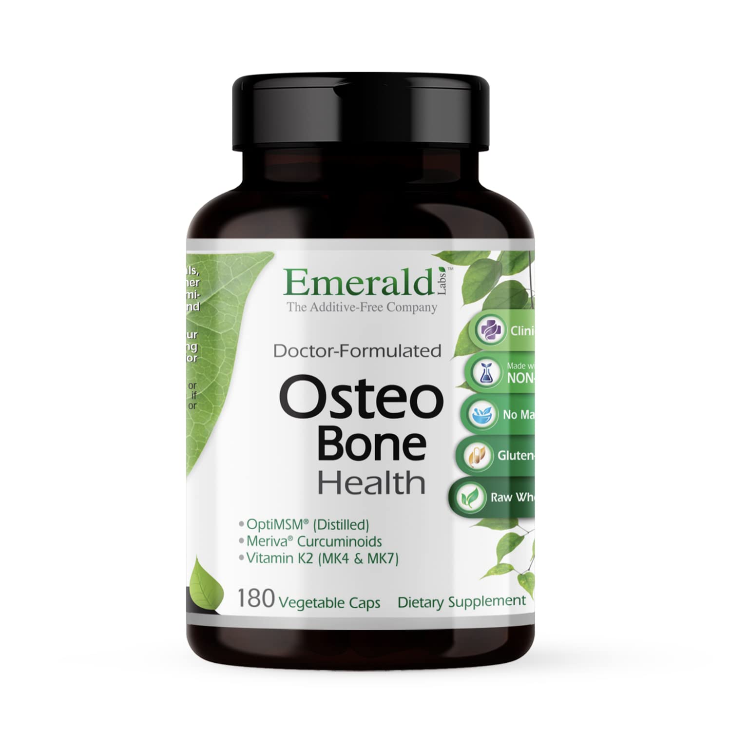 EMERALD LABS Osteo Bone Health - Immune Support & Bone & Joint Supplement with Vitamin D3, K2, Calcium, Magnesium, OptiMSM, Meriva Phytosome & More - 180 Vegetable Capsules EMERALD LABS buy supplements canada