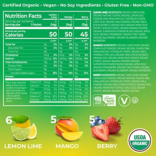 Orgain Organic Hydration Packets, Electrolytes Powder - Variety Pack Hydro Orgain buy supplements canada