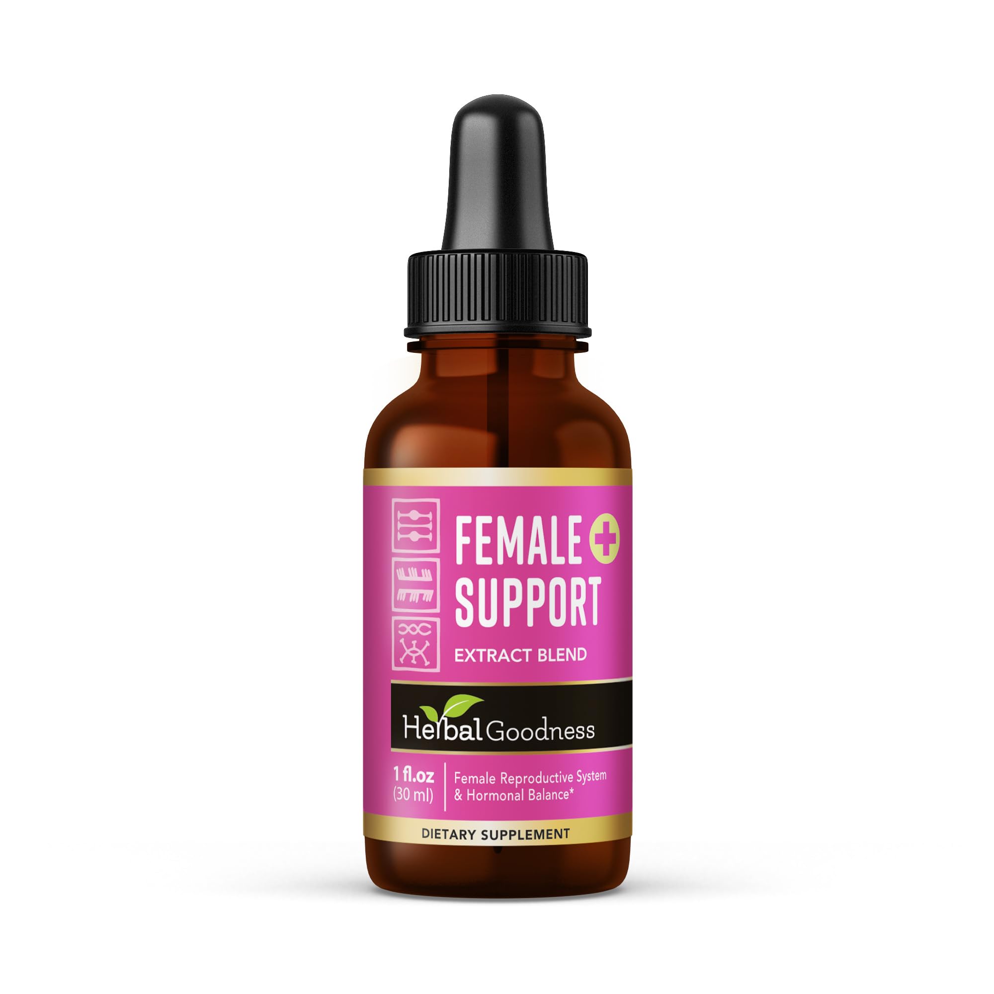 Herbal Goodness Female Support Supplement 1 Fl. oz – Natural Herbal Blend for Women’s Hormonal Health, Energy & Wellness – Adaptogenic Liquid Formula – Non-GMO, Gluten-Free – 1 Bottle Herbal Goodness buy supplements canada