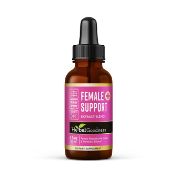 Herbal Goodness Female Support Supplement 1 Fl. oz – Natural Herbal Blend for Women’s Hormonal Health, Energy & Wellness – Adaptogenic Liquid Formula – Non-GMO, Gluten-Free – 1 Bottle Herbal Goodness buy supplements canada