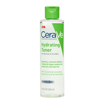CeraVe Hydrating Toner for Face Non-Alcoholic with Hyaluronic Acid, Niacinamide, and Ceramides for Sensitive Dry Skin