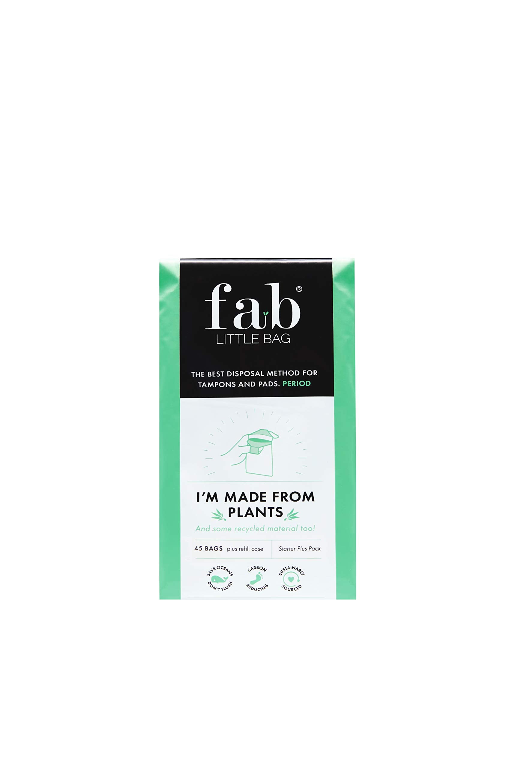 Fab Little Bag Starter Plus Pack - 45 Sanitary Disposal Bags Plus Recyclable Refill Pack Fab Little Bag buy supplements canada