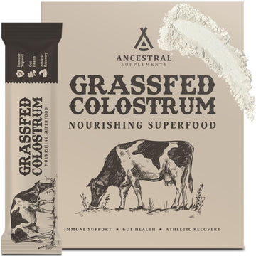 Ancestral Supplements Grass Fed Beef Bovine Colostrum Powder Packets, Immune Support Ancestral Supplements buy supplements canada