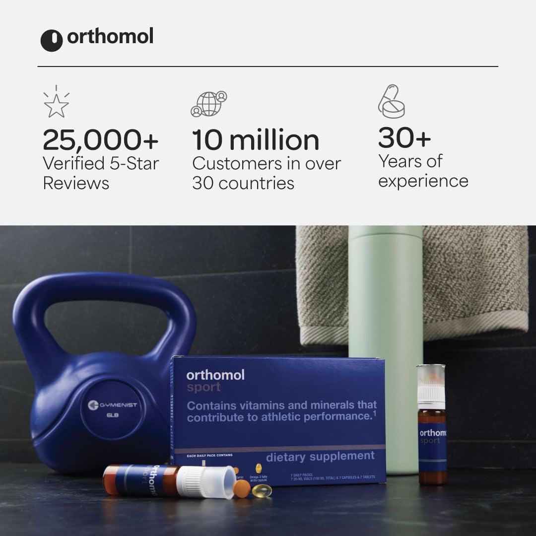Orthomol Sport, 30-Day Supply, Premium Sports Nutrition Supplement with Vitamins A, B, C, D, E, Zinc, Iodine, Coenzyme Q10, L-Carnitine, Omega-3, and Essential Minerals for Optimal Performance Orthomol buy supplements canada