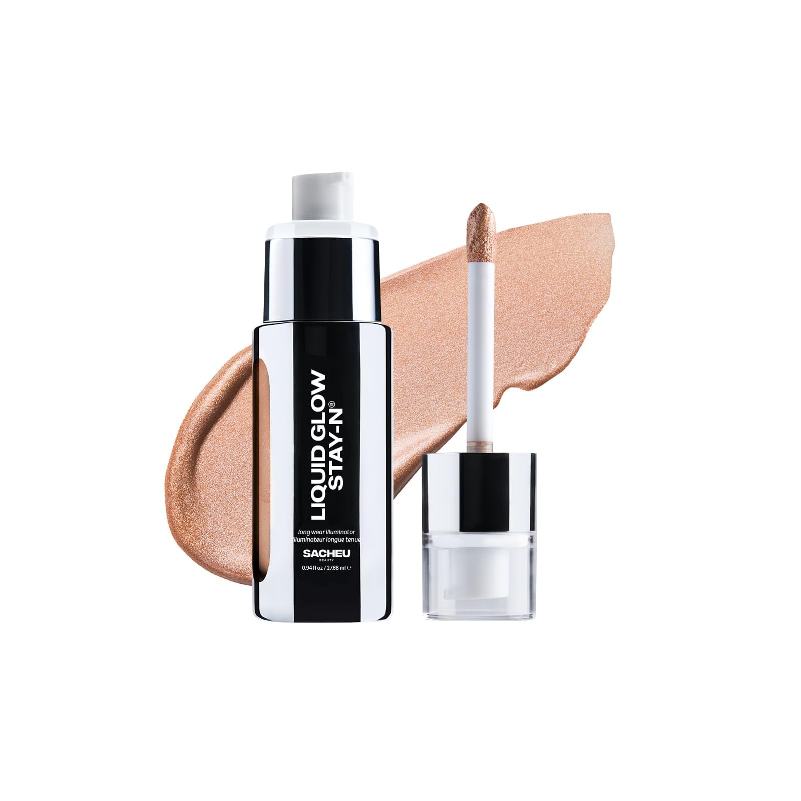 Sacheu Liquid Glow STAY-N Liquid Highlighter & Illuminator Makeup — 30ml Long Lasting Luminous Glow Lightweight Dewy Finish, Glow Getter Sacheu buy supplements canada