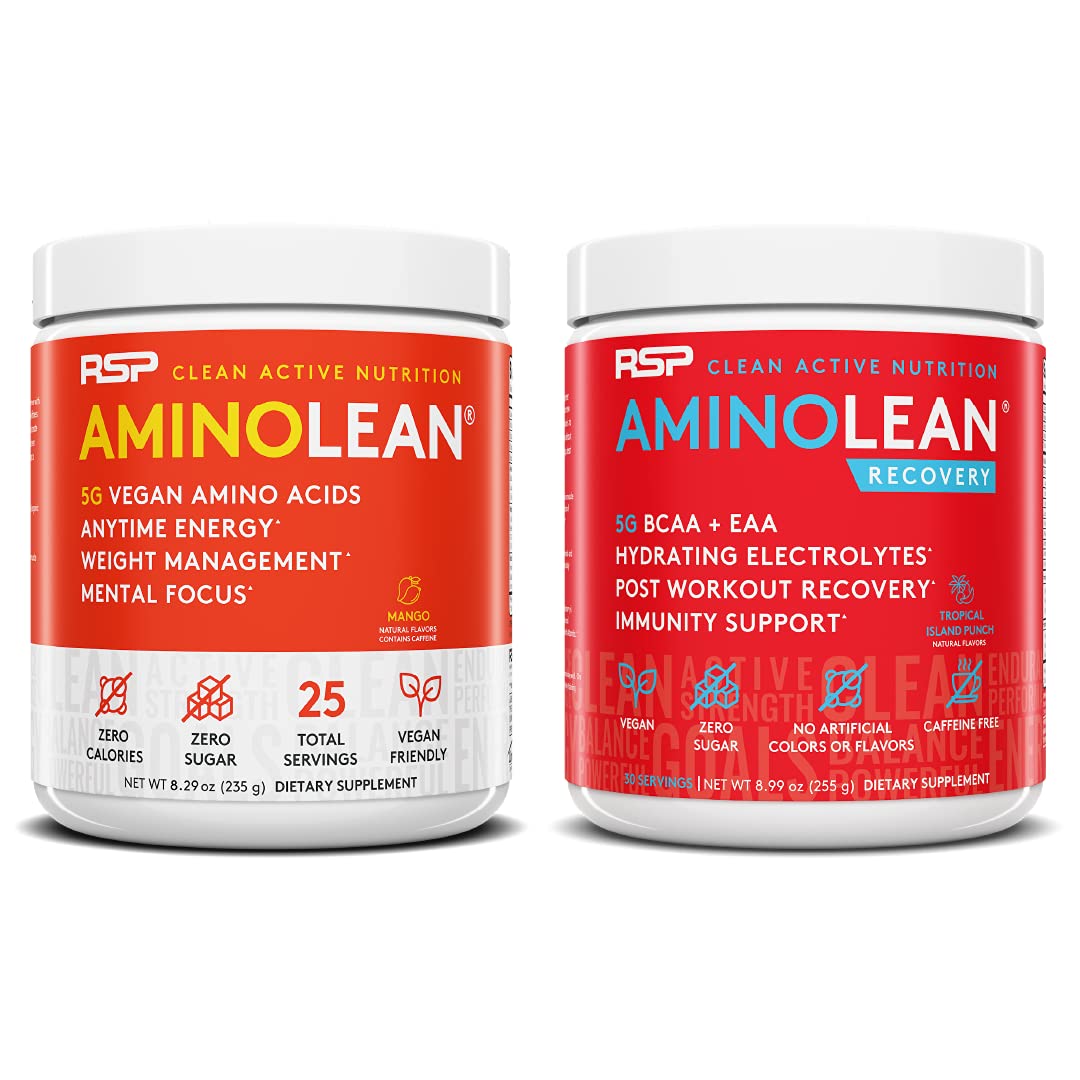 RSP NUTRITION Vegan AminoLean Pre Workout Energy (Mango 25 Servings) with AminoLean RSP NUTRITION buy supplements canada