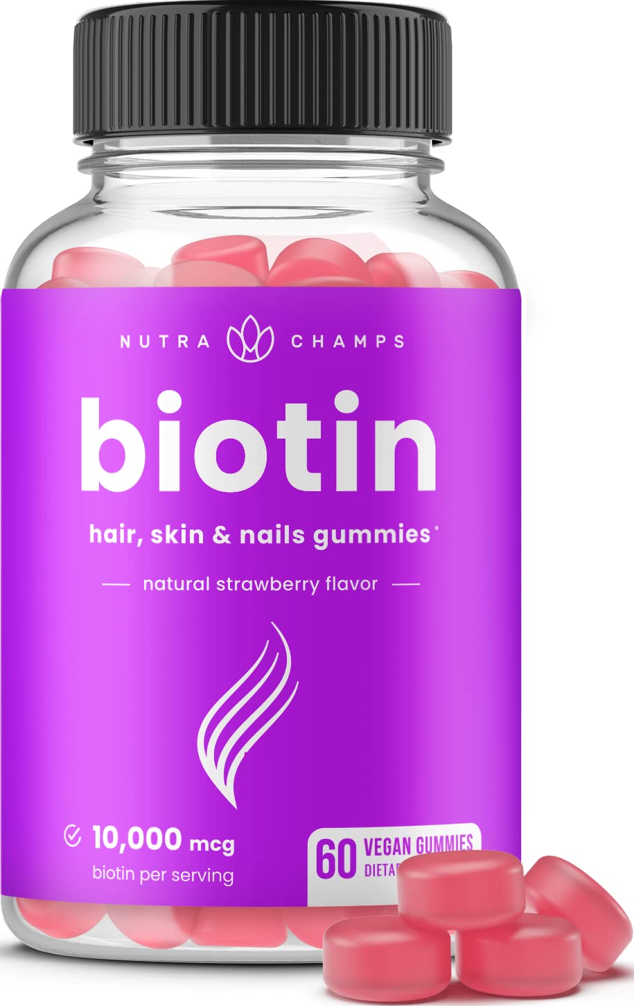 NutraChamps Biotin Gummies 10000mcg [High Potency] NutraChamps buy supplements canada