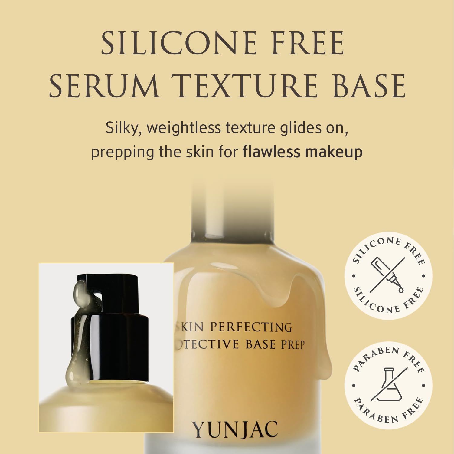 YUNJAC Base Prep Korean Primer (1.35 fl oz) – Silicone-Free Grip Makeup Base, Serum Texture for Radiant Skin, Long-Lasting Glow with Rice Ferment, Ceramide, Niacinamide, Squalane YUNJAC buy supplements canada